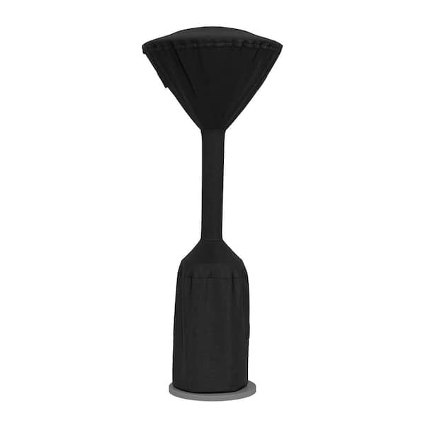 Misopily Stand-Up 95 in. x 36 in. x 36 in. Black Round Fabric Patio Heater Cover