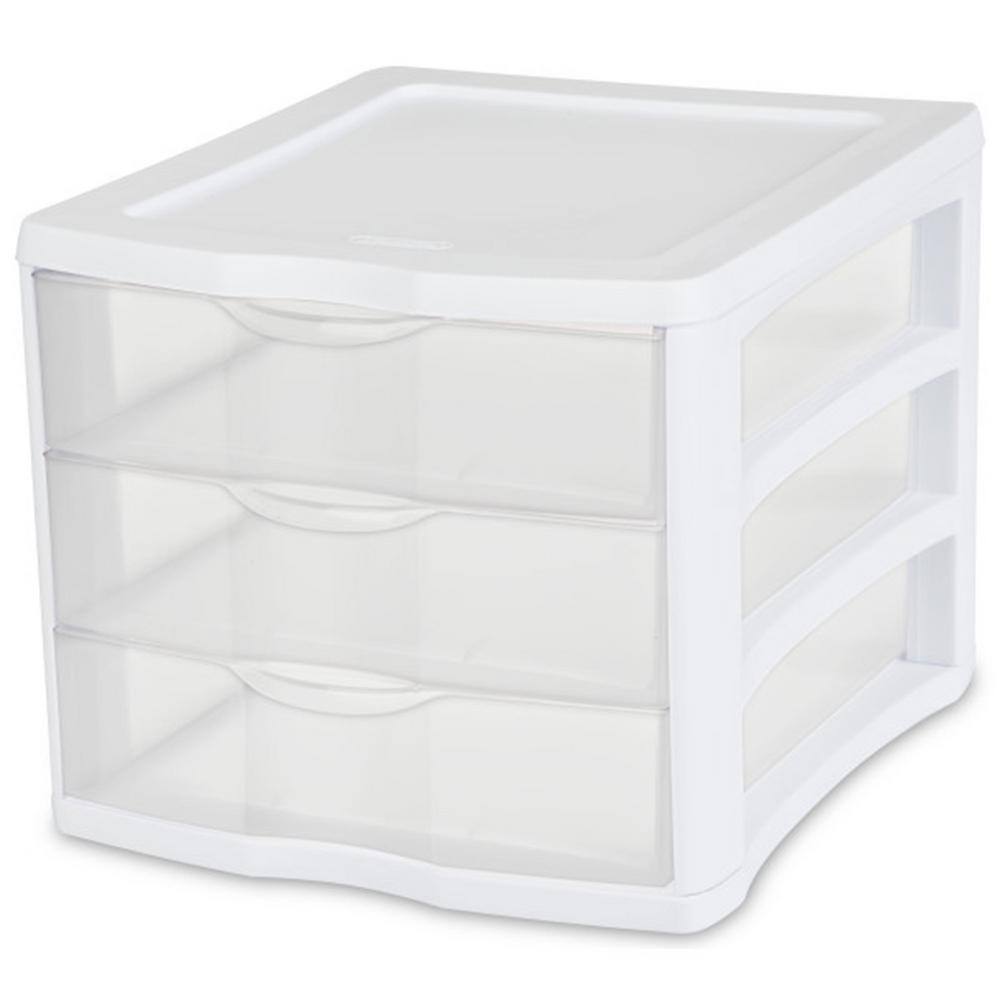 0.3 Gal. Clearview Portable 3-Storage Drawer Organizer Cabinets (4-Pack) price history on PriceWatchPro