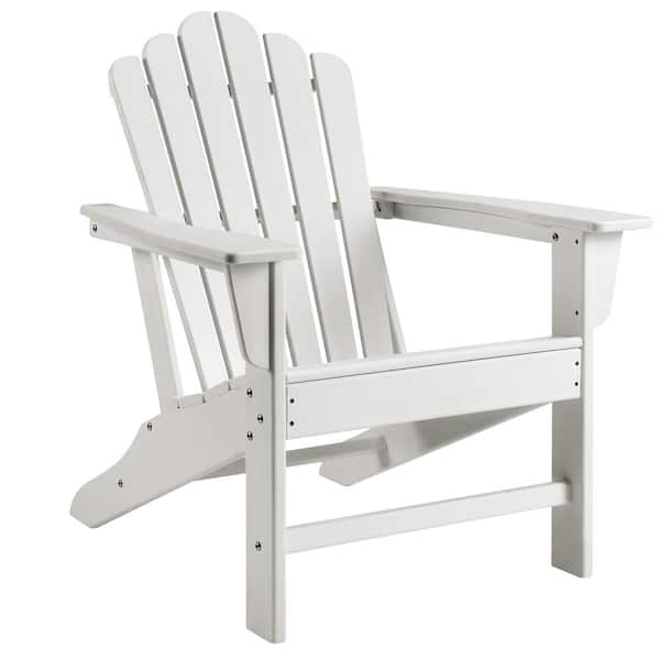 TIRAMISUBEST White Plastic Adirondack Chair
