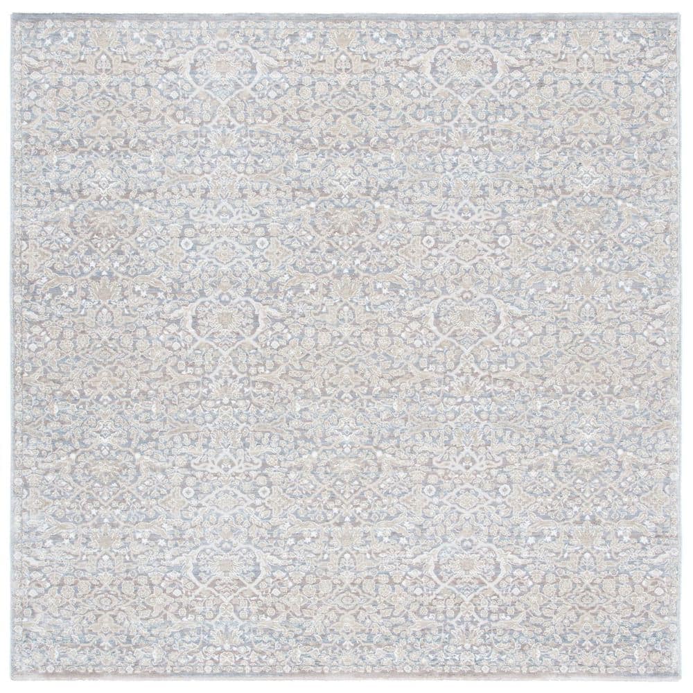 Webster 7 ft. x 7 ft. Gray/Beige Ornate Distressed Square Area Rug price history on PriceWatchPro