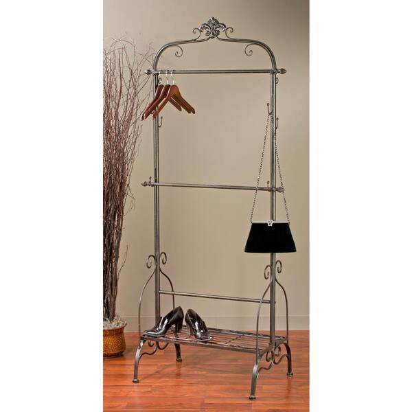 Unbranded 32 in. W x 71 in. H Metal Brown Garment Rack and Portable Wardrobe