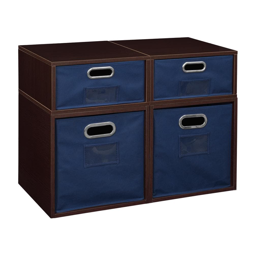 19.5 in. H x 26 in. W x 13 in. D Wood 4- Cube Organizer