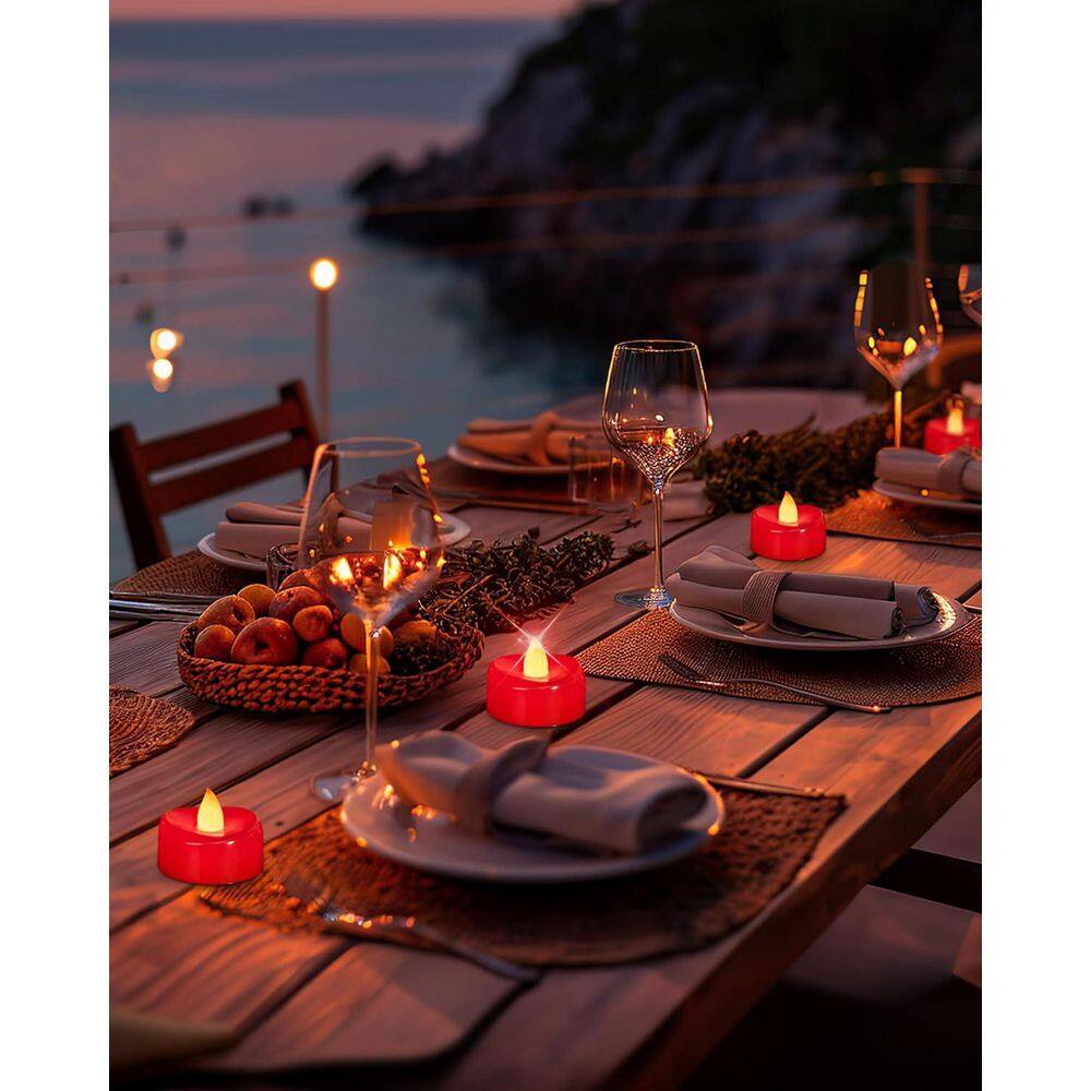 Candele LED Ricaricabili Tealight – 12 Pezzi Con Telecomando E Base USB, Effetto Fiamma Reale Per Natale E Halloween