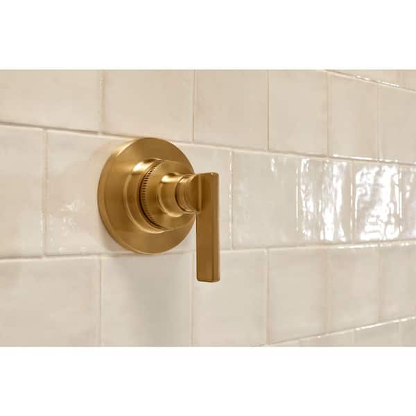 KOHLER Castia By Studio McGee Mastershower Transfer Valve Trim With Lever Handle in Vibrant Brushed Moderne Brass