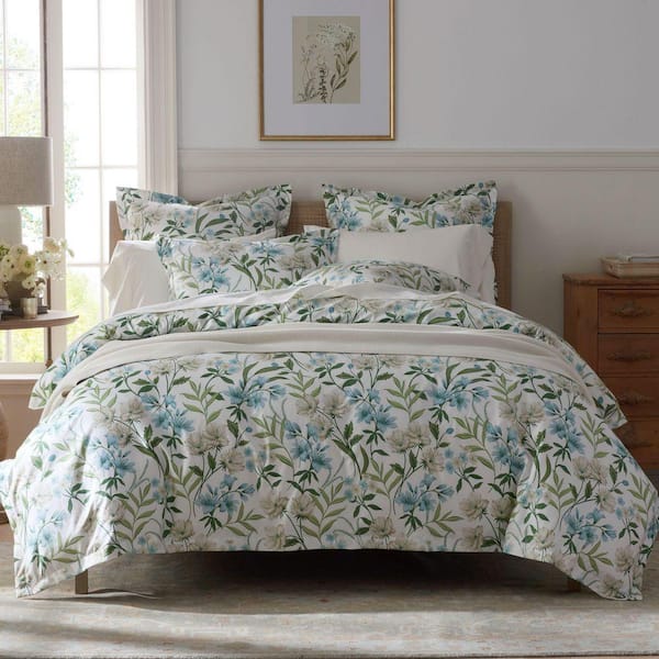 Legends Hotel Gardenia Mist Wrinkle-Free Sateen Cream Multi King/California King Comforter