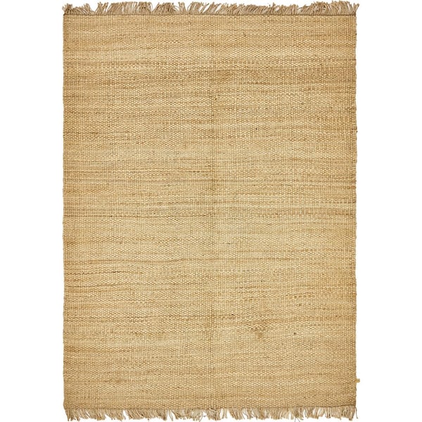 Unique Loom Chunky Jute Natural 9 ft. x 12 ft. Area Rug