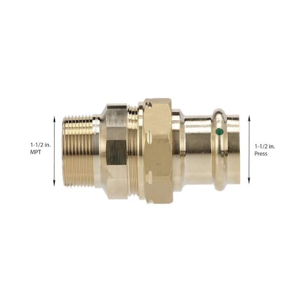 ProPress 1-1/2 in. Press x 1-1/2 in. MPT Zero-Lead Bronze Union