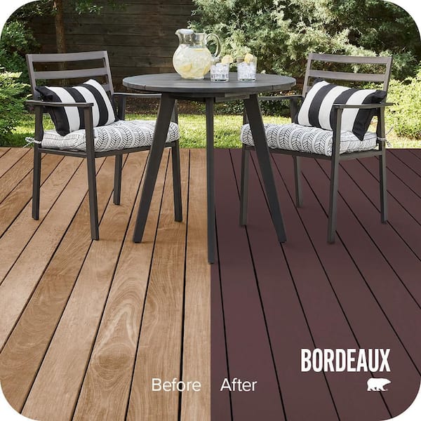 1 qt. #SC-106 Bordeaux Solid Color Waterproofing Exterior Wood Stain and Sealer
