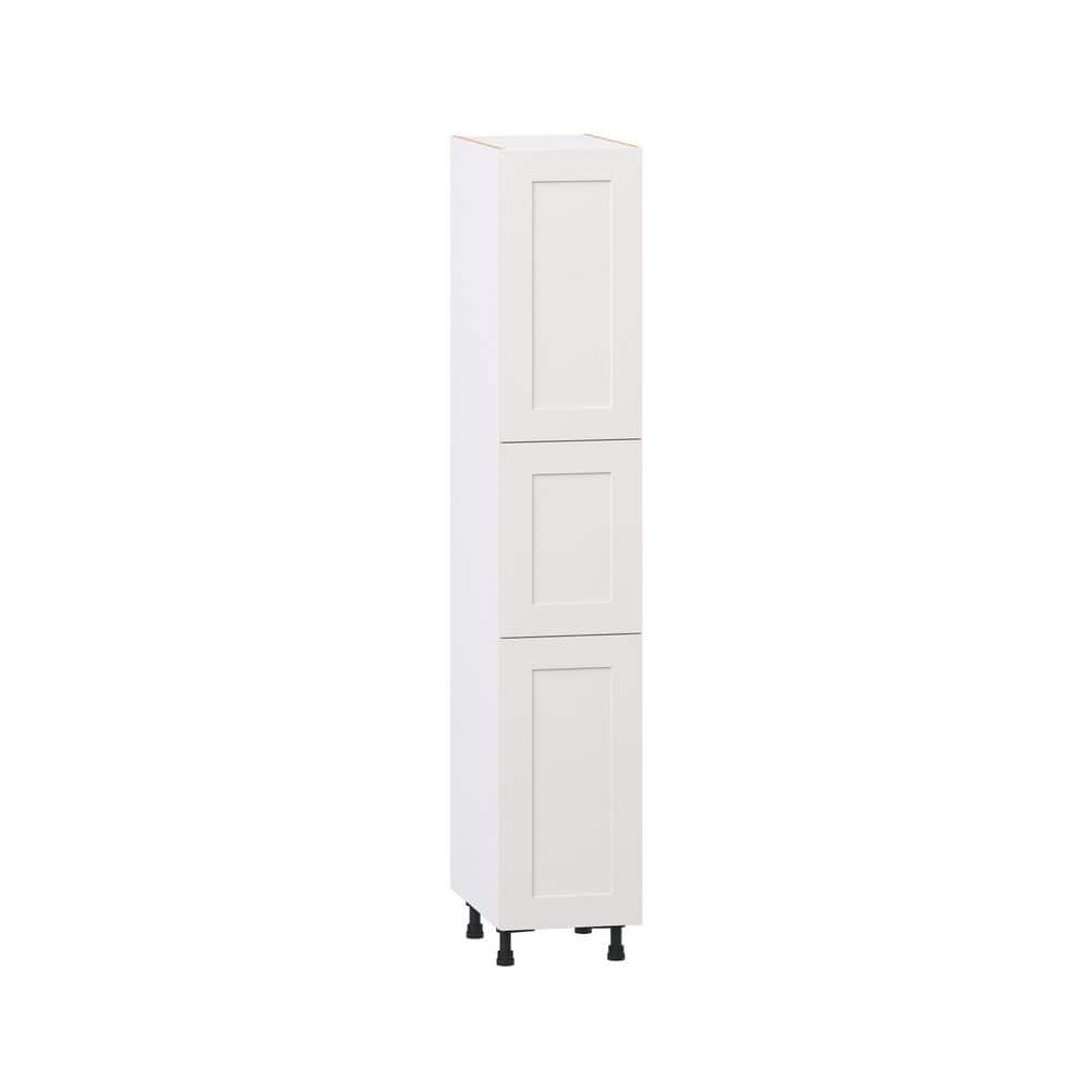 Roseland 15 in. W x 24 in. D x 84.5 in. H Assembled Shaker Pantry Kitchen Cabinet in Warm White with 4-Shelves price history on PriceWatchPro
