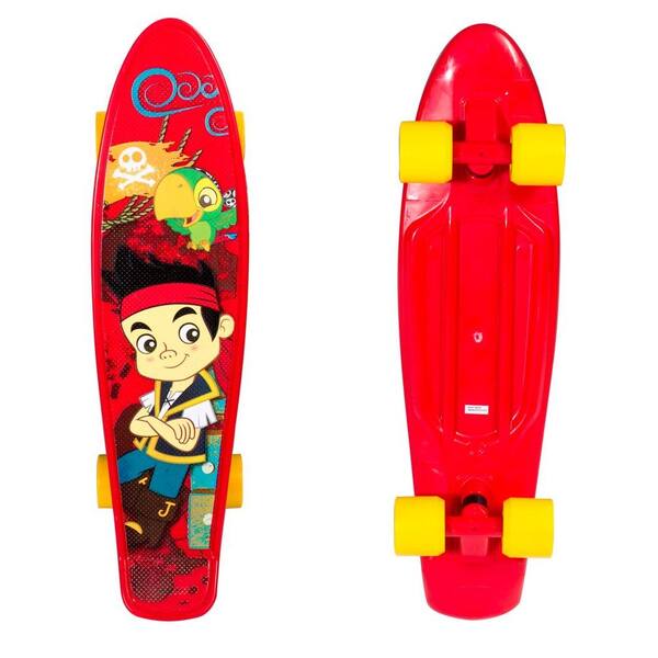 Disney Jake and the Never Land Pirates 21 in. Red Kids Plastic Skateboard