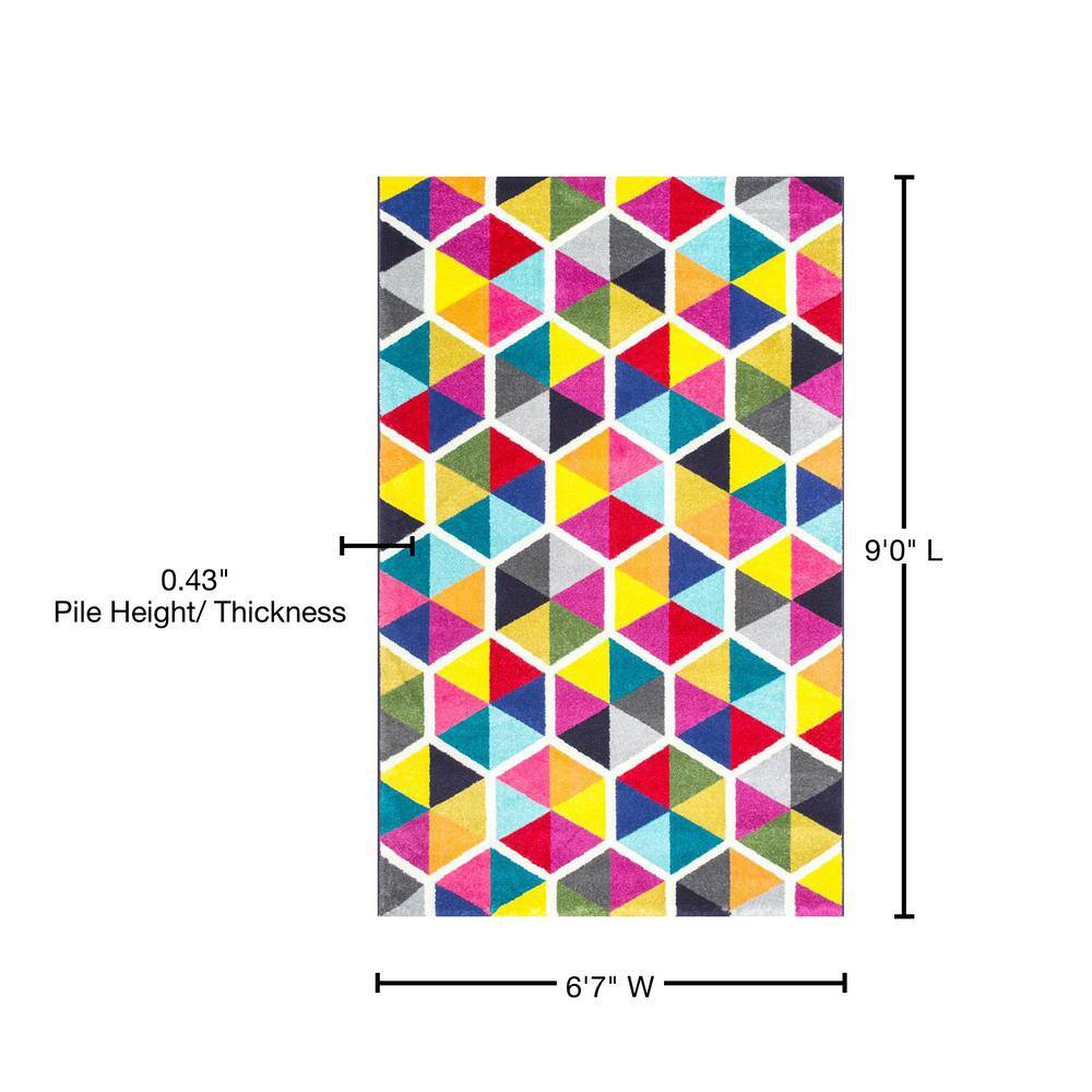 Maris Multicolor Geometric Synthetic Area Rug