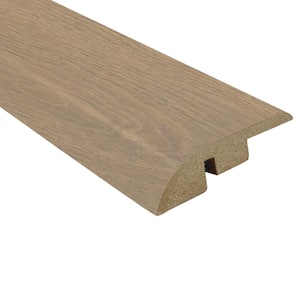 Lustrous 0.4 in. Thick x 1.77 in. Width x 94.5 in. Length Screw Down or Grip Strip Embossed Wood Look Laminate Reducer