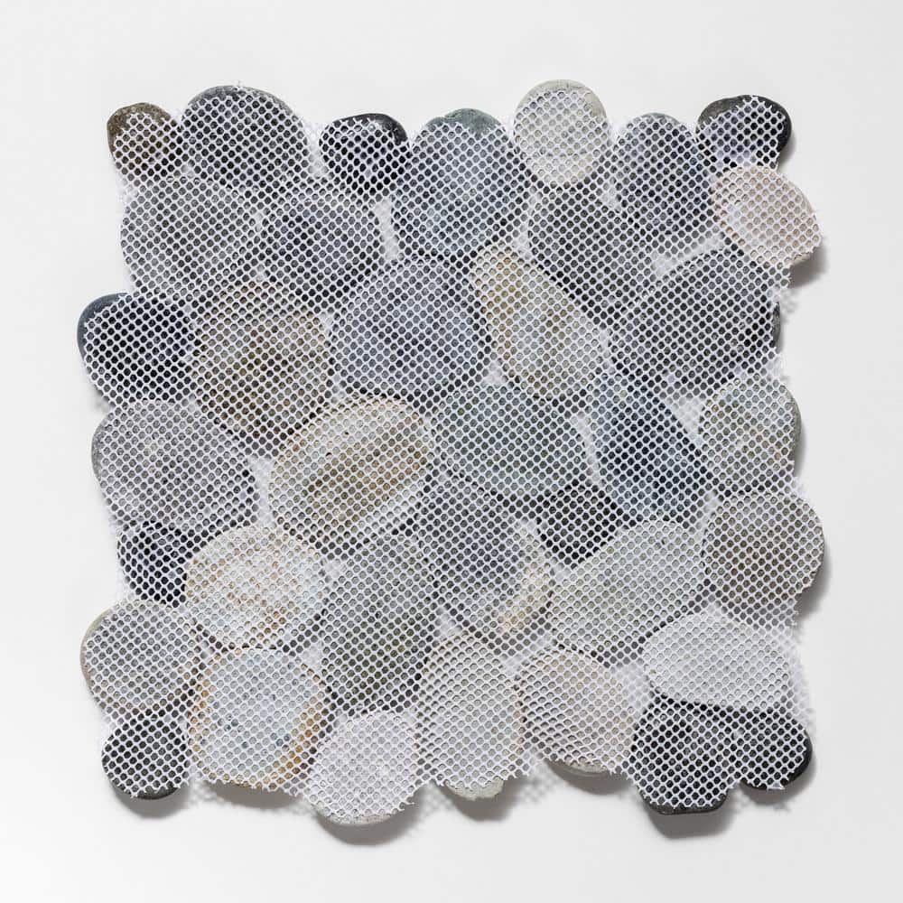 Classic Pebble Gray Blend Natural Stone Mosaic Floor and Wall Tile