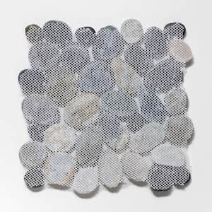 Classic Pebble Tile River Grey 11-1/4 in. x 11-1/4 in. x 12.7 mm Mesh-Mounted Mosaic Tile (9.61 sq. ft. / case)