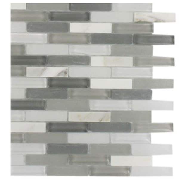 Ivy Hill Tile Cleveland Severn Mini Brick 3 in. x 6 in. x 8 mm Mixed Materials Mosaic Floor and Wall Tile Sample