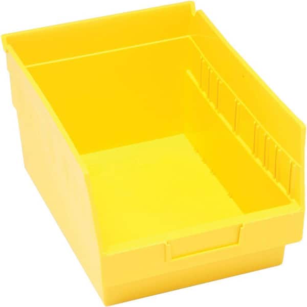 QUANTUM STORAGE SYSTEMS Store-More 6 in. Shelf 10 Qt. Storage Tote in Yellow (20-Pack)