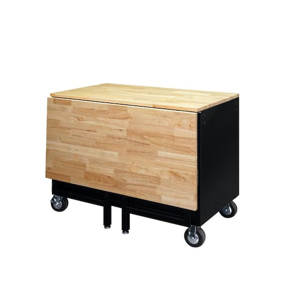 46 in. 9-Drawer Mobile Workbench with Full Length Extension Table and Legs in Black 46 in. 9-Drawer Mobile Workbench with Full Length Extension Table and Legs in Black