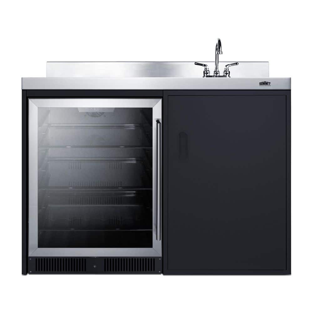 48 in. Compact Kitchen in Black