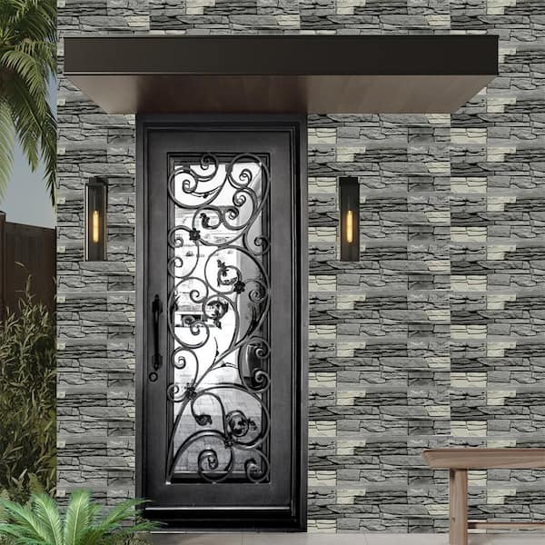 Wellco 12 in. W x in. L Brown Faux Stone Panel Siding FSS4712SST
