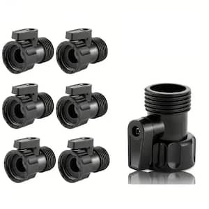 6-Piecs, Garden Irrigation Valve 3/4 in. Male To Female Thread Extend Hose Switch with Adjustable Control Valve Switch