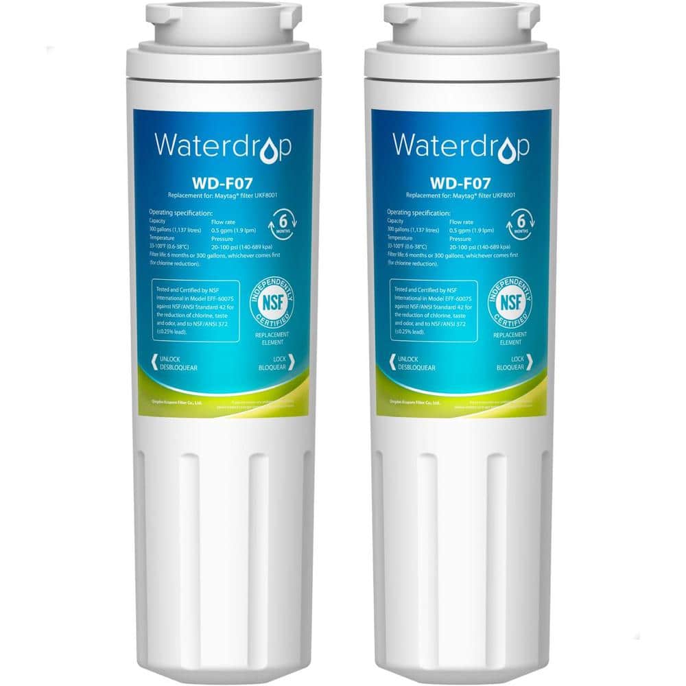 Waterdrop Refrigerator Water Filter Compatible with EveryDrop Filter 4