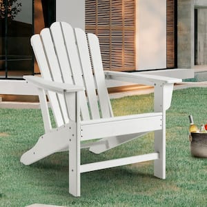 HDPE Plastic Outdoor Patio White Adirondack Chair