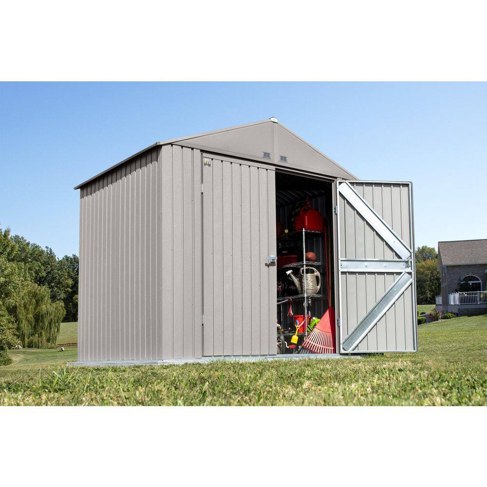 Elite 8x6 Cool Grey Galvanized Steel Storage Shed