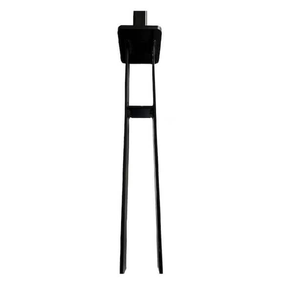 LH EP 3 in. x 3 in. x 2-2/3 ft. Black Metal Pronged Post Holder for Dig-In Installation EP Fence
