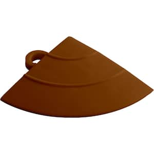 4.5 in. x 2.75 in. Chocolate Brown Polypropylene Corner Edging for Diamondtrax Home Modular Flooring (4-Pack)