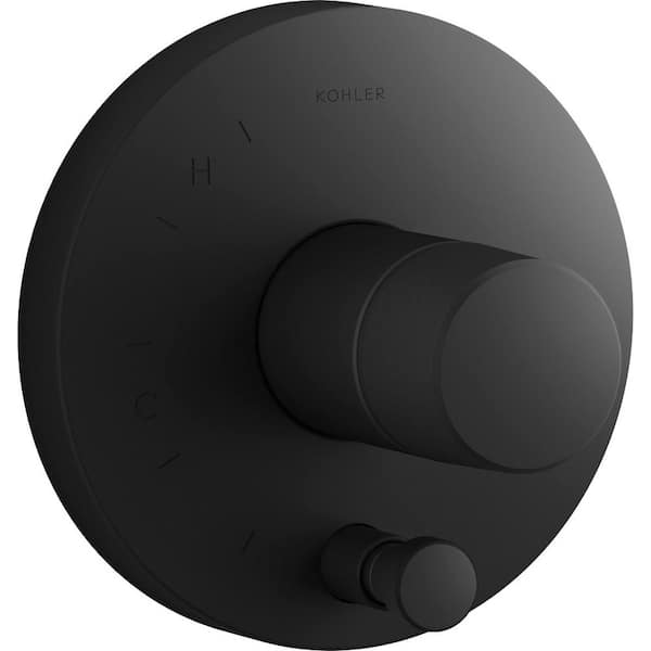KOHLER Components 1-Handle Valve Handle Trim Kit in Matte Black (Valve Not Included)