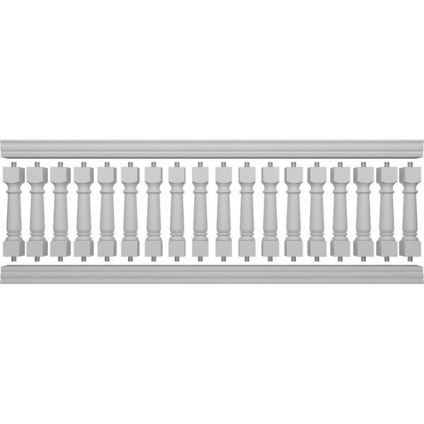 Ekena Millwork Fiberthane Wellington Balustrade 132 in. L x 42 in. H Fiberglass Railing Kit