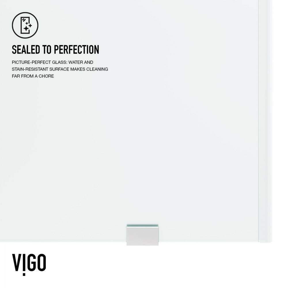 Frameless 60" Frosted Glass Sliding Shower Door with Brushed Stainless Steel Hardware