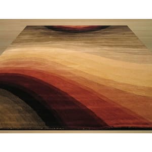 Desertland Multicolored 8 ft. x 10 ft. Hand-Tufted Wool Contemporary Abstract Area Rug