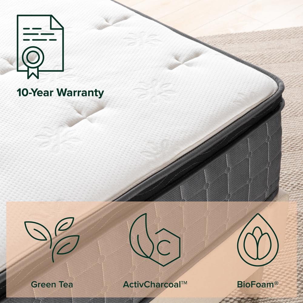 12" Twin Eurotop Gel Memory Foam Innerspring Mattress