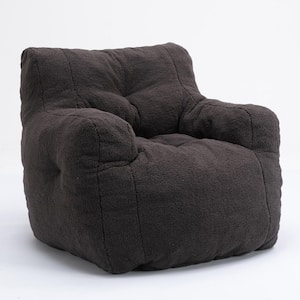 Dark Gray Bean Bag Chair (27.56 in.H X 39.37 in. W X 39.37 in.D)