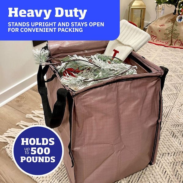 DURASACK 22 Gal. Heavy Duty Zipper Top Tote Storage Bag, Mauve 4