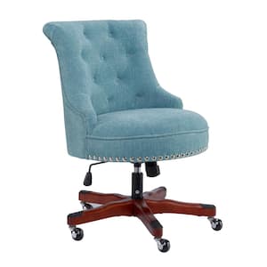 Sinclair 23 in. Width Standard Brown/Walnut Fabric Task Chair with Adjustable Height