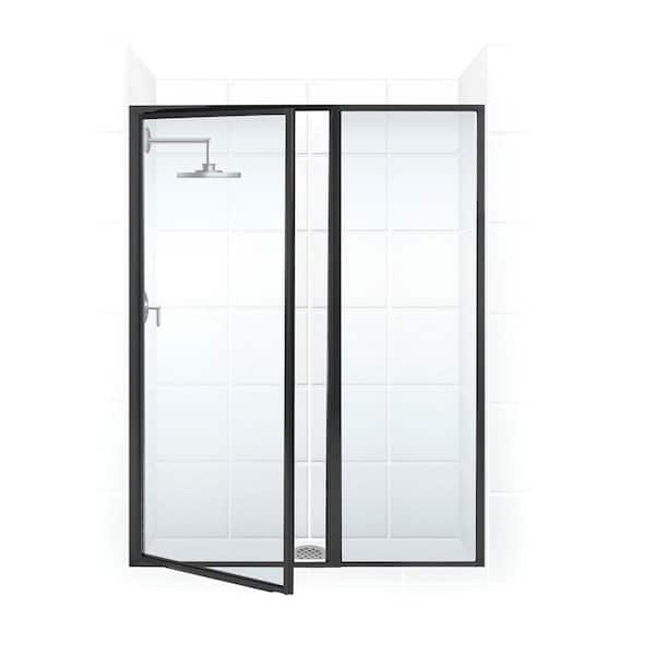 Coastal Shower Doors L24il16.66-c Legend Series 40 inch x 66 inch Framed Hinge Swing Shower Door, Black