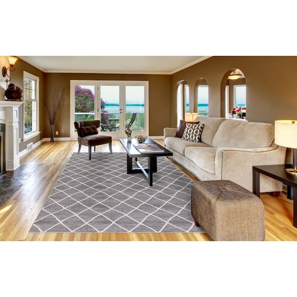 Bazaar Prestige Ivory-Gray 3 ft. 3 in. x 4 ft 7 in. Area Rug