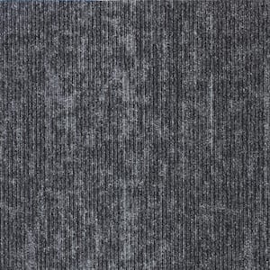 Elite Single Gray Com/Res 24 in. x 24 in. Glue-Down or Floating Carpet Tile square w/cushion (1 Tiles/Case) (4 sq. ft.)