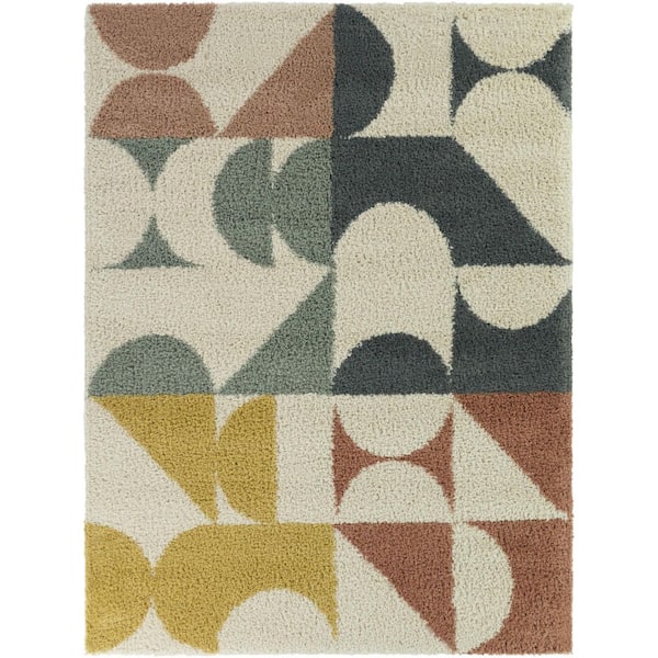 Bellanca Blue/Yellow 5 ft. x 7 ft. Area Rug