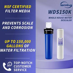 4.5 in. x 20 in Anti Scale Whole House Water Filtration System with Premium Scale Inhibitor, Blue