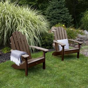 Classic Westport Weathered Acorn Recycled Plastic Set of 2 Adirondack Chair