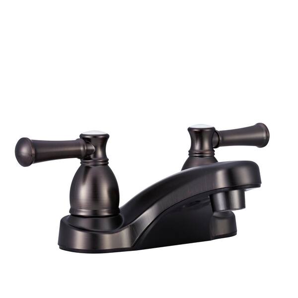 Dura Faucet 4 in. Centerset 2-Handle Designer RV Bathroom Faucet in Venetian Bronze