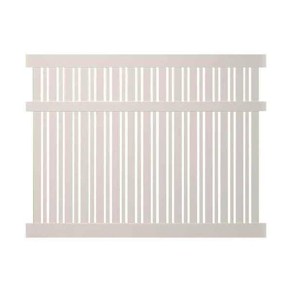 Weatherables Davenport 6 ft. H x 6 ft. W Tan Vinyl Semi-Privacy Fence Panel Kit