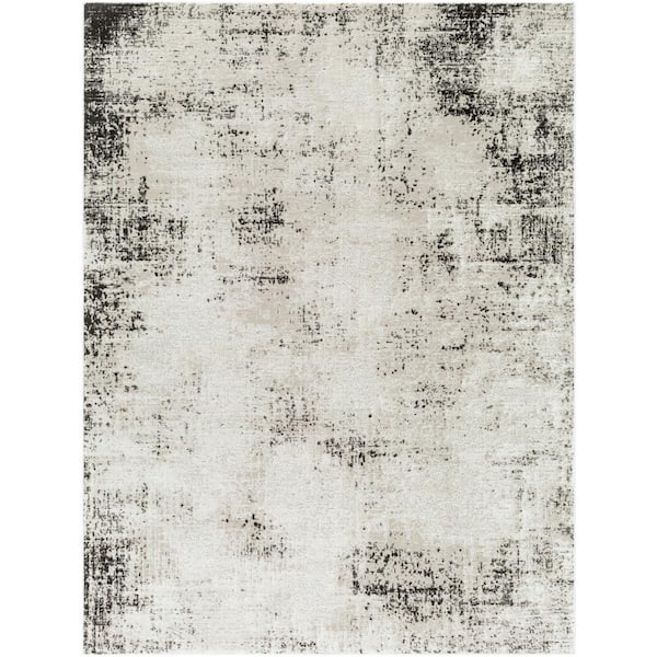 Livabliss Allegro Ivory/Charcoal Abstract 9 ft. x 12 ft. Indoor Area Rug