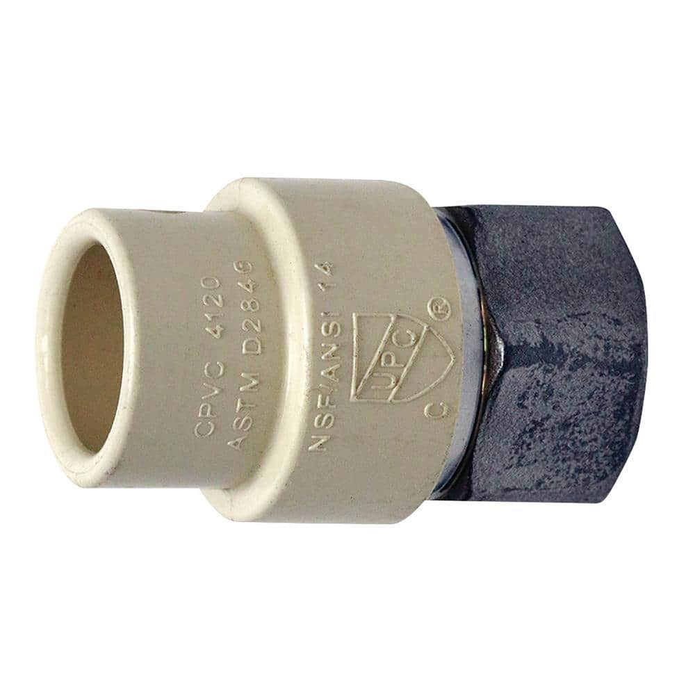 Apollo 1/2 in. Brass Solvent Weld CPVC x 1/2 in. Compression Union CPVCUC12  - The Home Depot