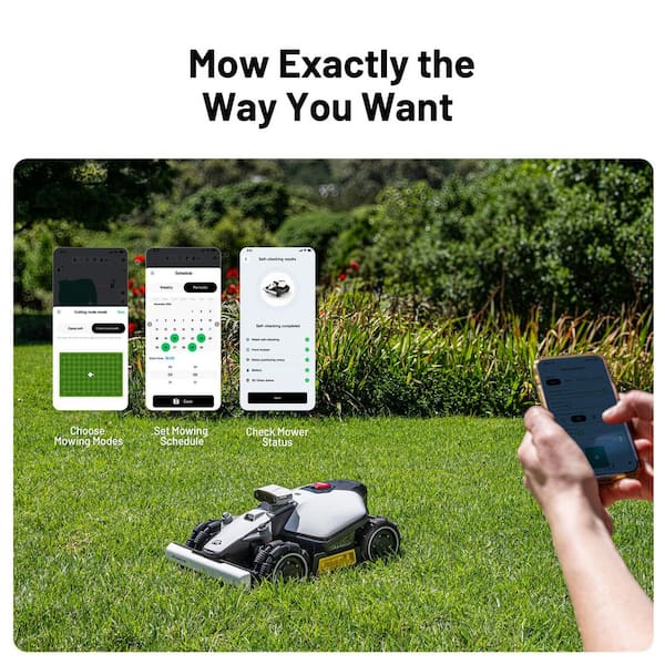 LUBA mini AWD 1500 7.9 in. Robot Lawn Mower (1/3 Acre) Adjustable Cutting Height (0. 8in-2. 6in), UltraSense AI Vision