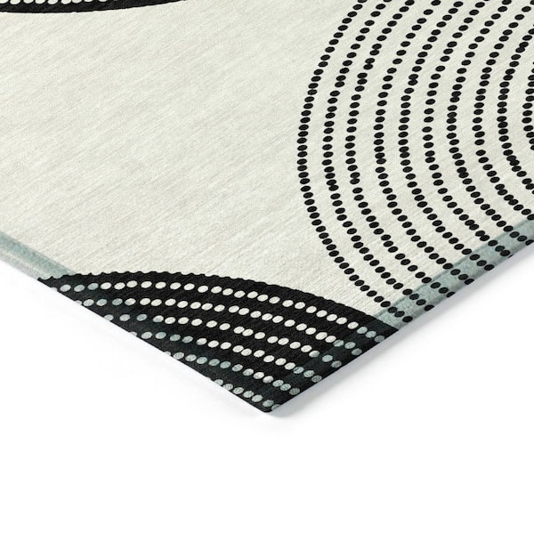 Chantille Machine Washable Indoor/Outdoor Abstract ACN2275 Ivory 2 ft. 6 in. x 3 ft. 10 in. Area Rug