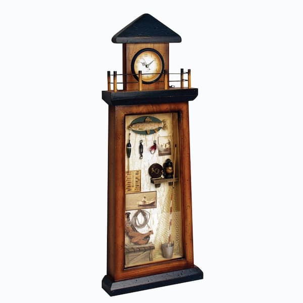 Antique Reproductions 28 in. x 10.5 in. Lighthouse Shadow Box Table Clock